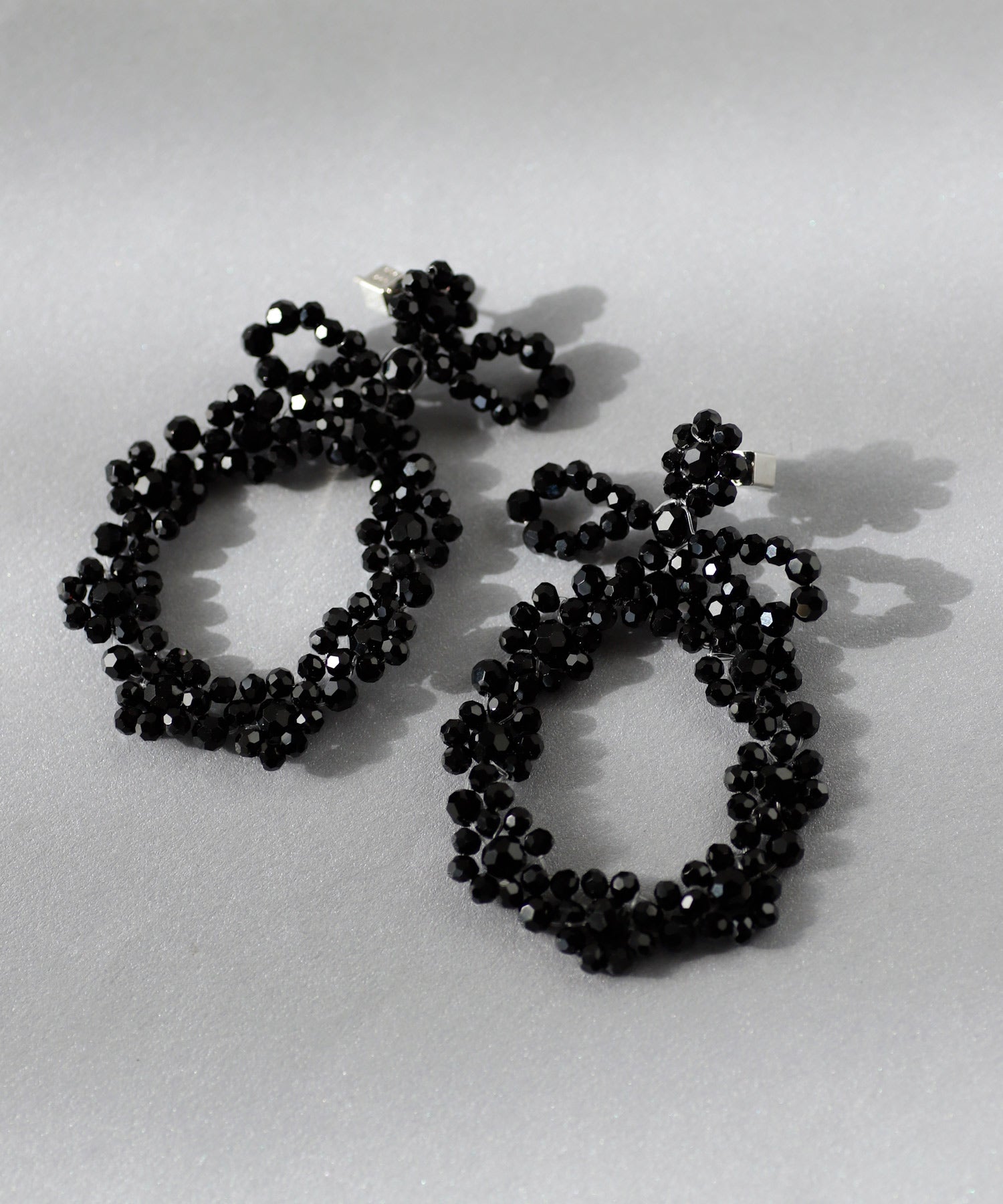 Buy Gold Tone Metal and Black Glass Bead Earrings. Online in India - Etsy